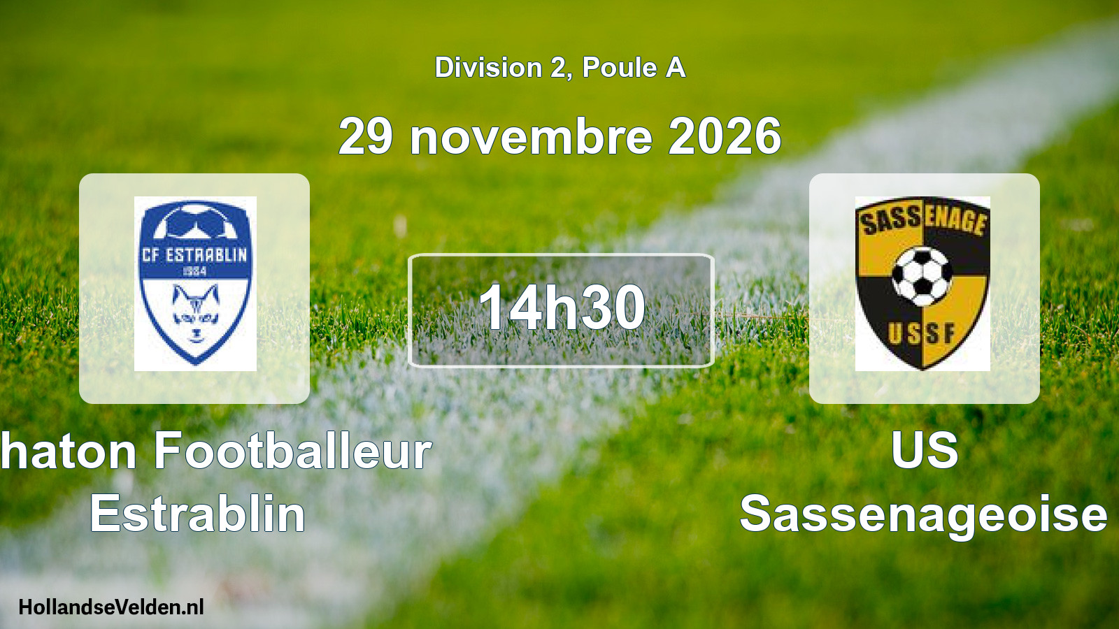 Scheduled Match: Chaton Footballeur Estrablin - US Sassenageoise (29 November 2026)
