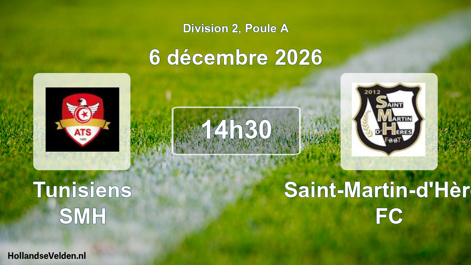 Scheduled Match: Tunisiens SMH - Saint-Martin-d'Hères FC (6 December 2026)