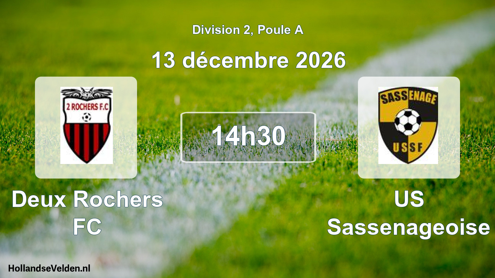 Scheduled Match: Deux Rochers FC - US Sassenageoise (13 December 2026)