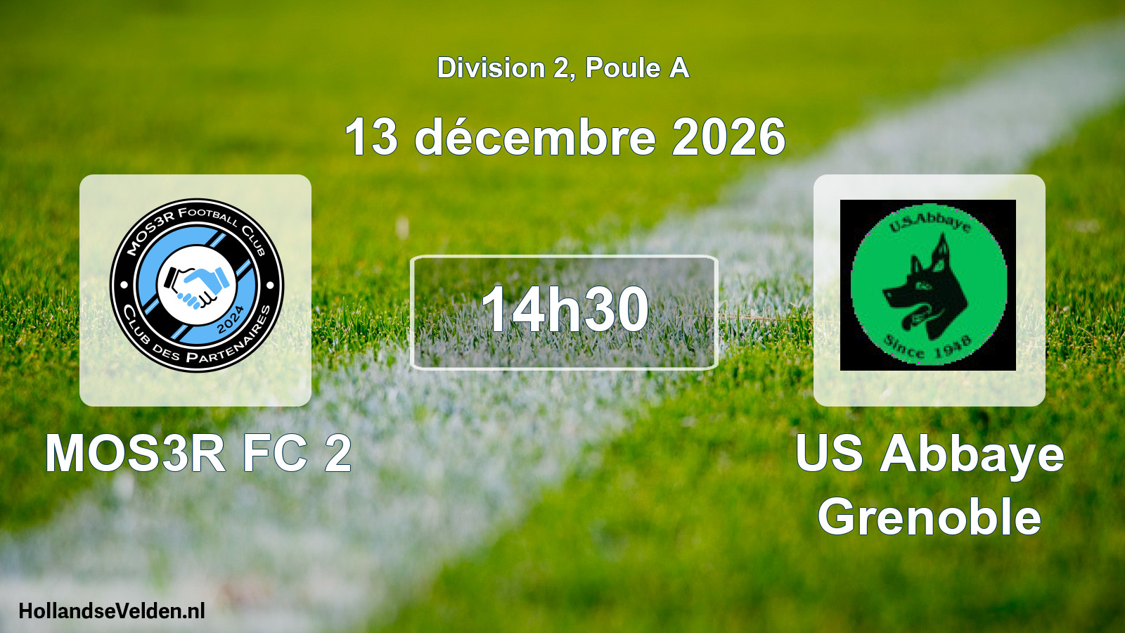 Scheduled Match: MOS3R FC 2 - US Abbaye Grenoble (13 December 2026)