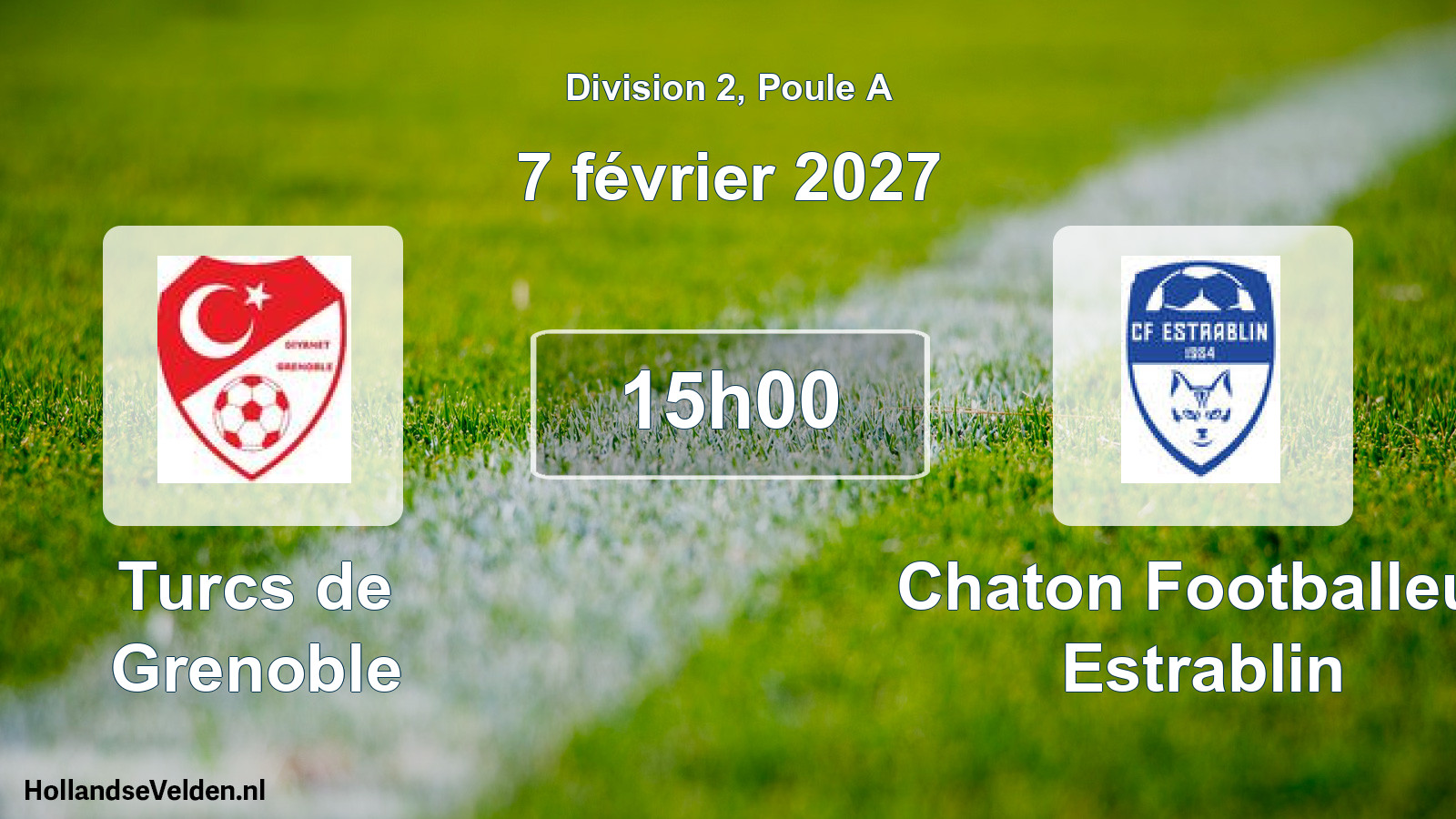Scheduled Match: Turcs de Grenoble - Chaton Footballeur Estrablin (7 February 2027)