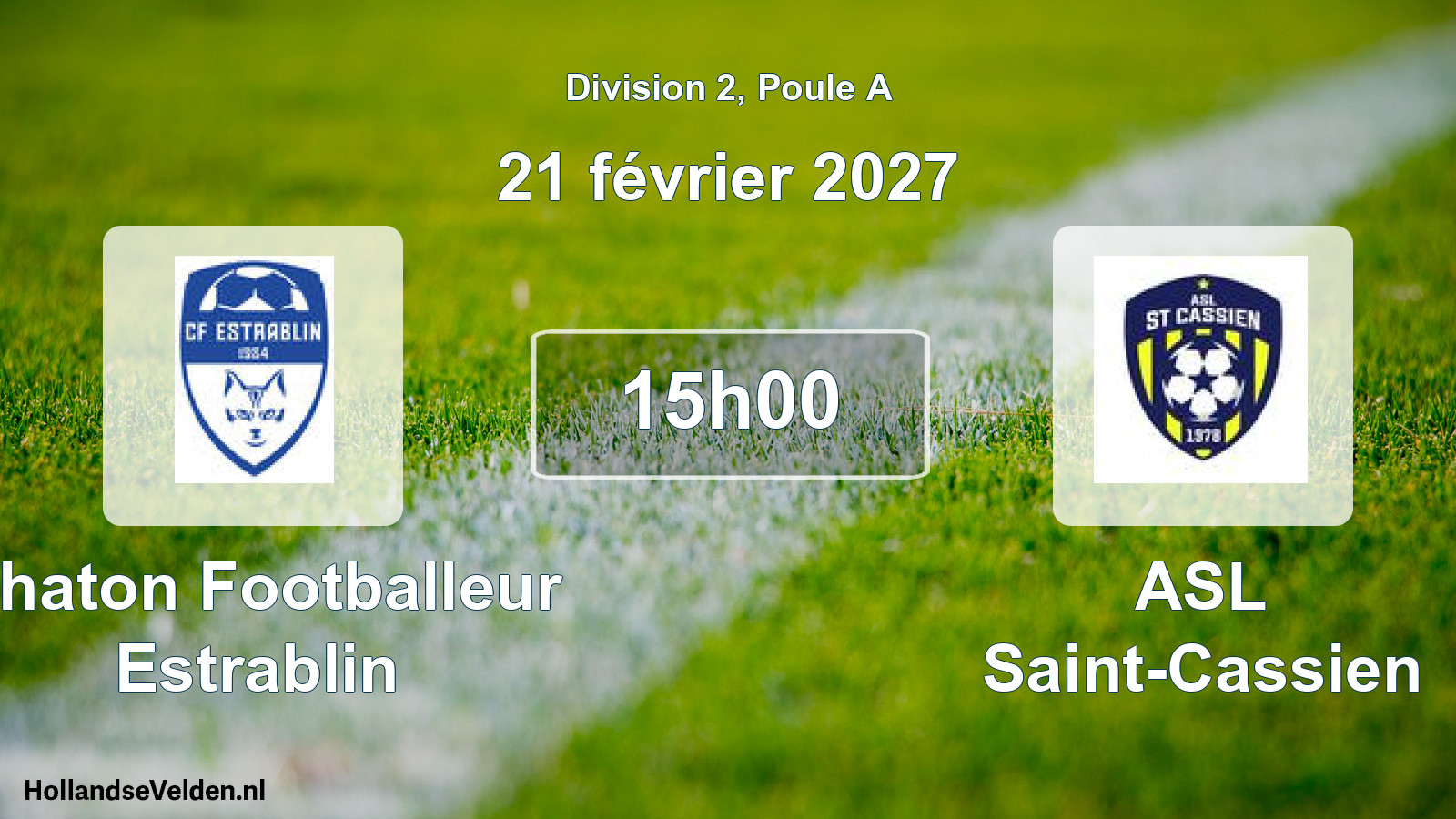 Scheduled Match: Chaton Footballeur Estrablin - ASL Saint-Cassien (21 February 2027)