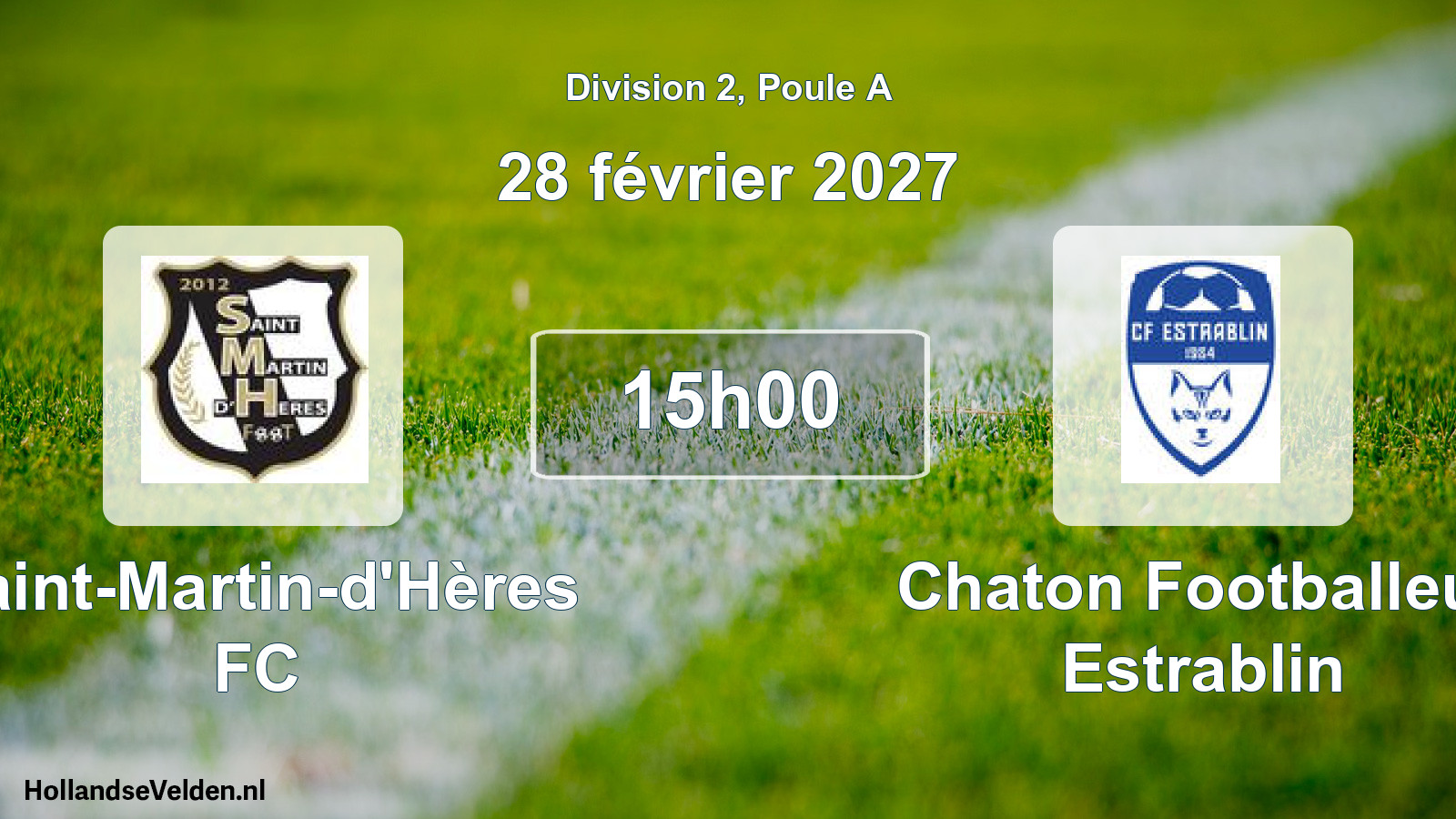 Scheduled Match: Saint-Martin-d'Hères FC - Chaton Footballeur Estrablin (28 February 2027)