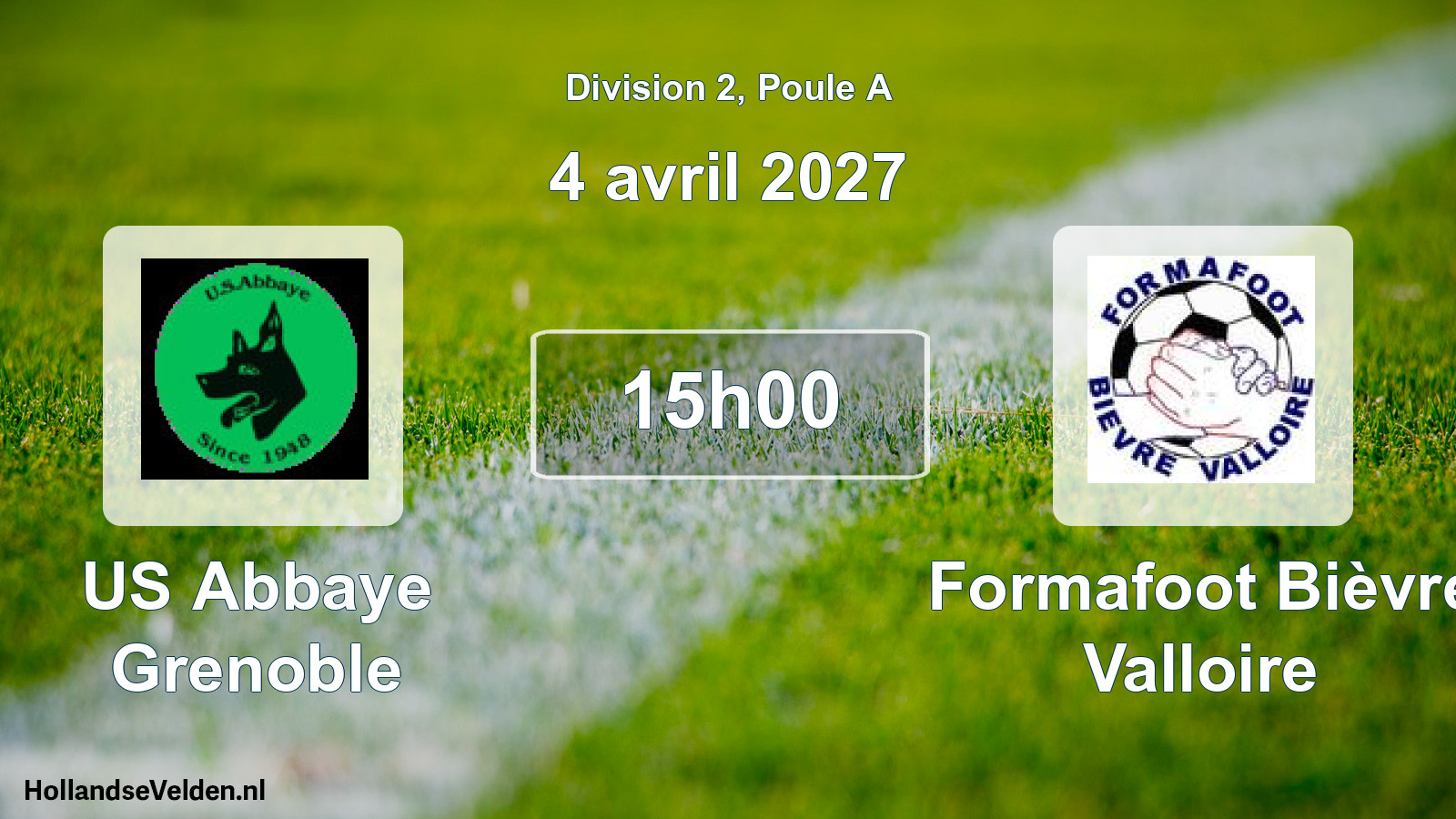 Scheduled Match: US Abbaye Grenoble - Formafoot Bièvre Valloire (4 April 2027)