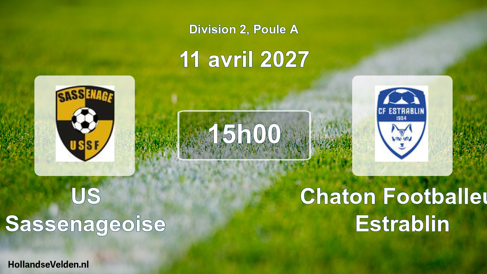 Scheduled Match: US Sassenageoise - Chaton Footballeur Estrablin (11 April 2027)
