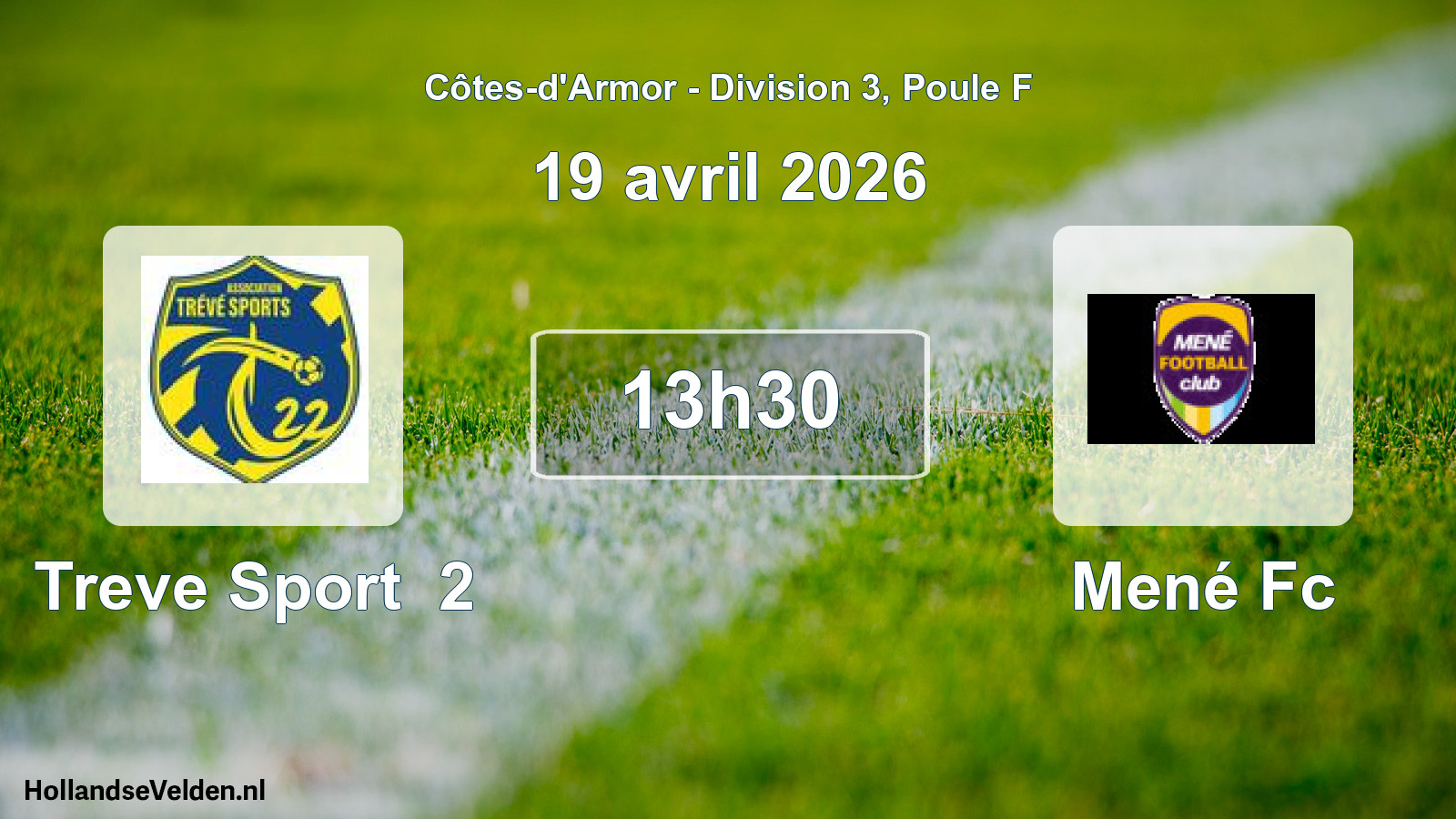 Scheduled Match: Treve Sport 2 - Mené Fc (19 April 2026)