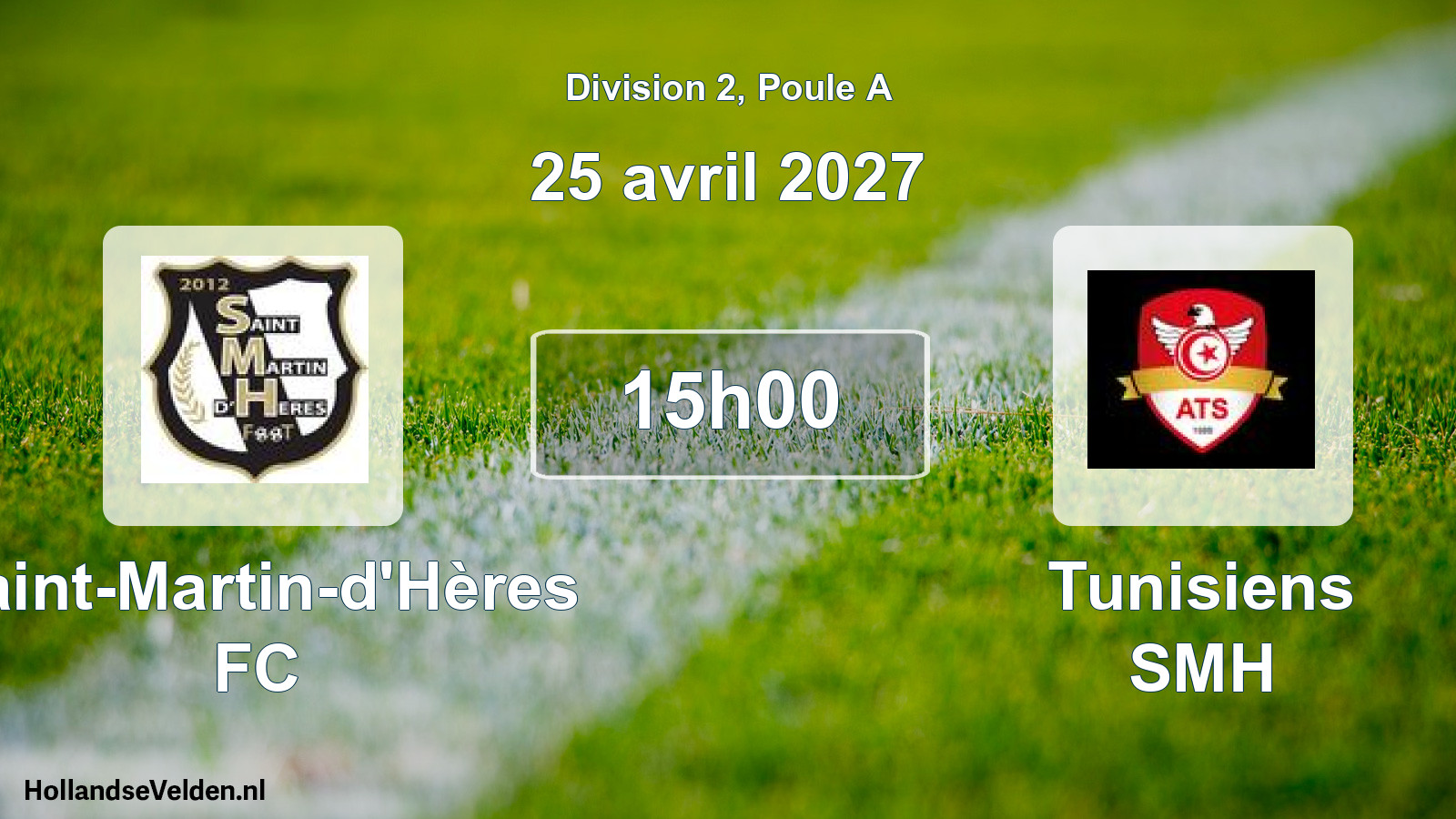 Scheduled Match: Saint-Martin-d'Hères FC - Tunisiens SMH (25 April 2027)
