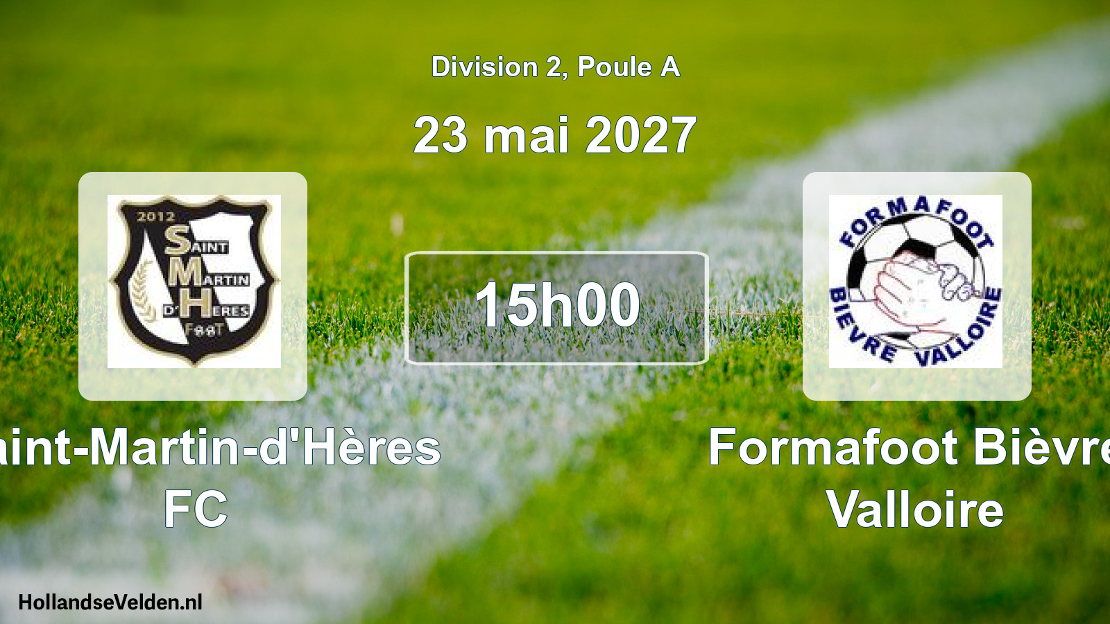 Scheduled Match: Saint-Martin-d'Hères FC - Formafoot Bièvre Valloire (23 May 2027)