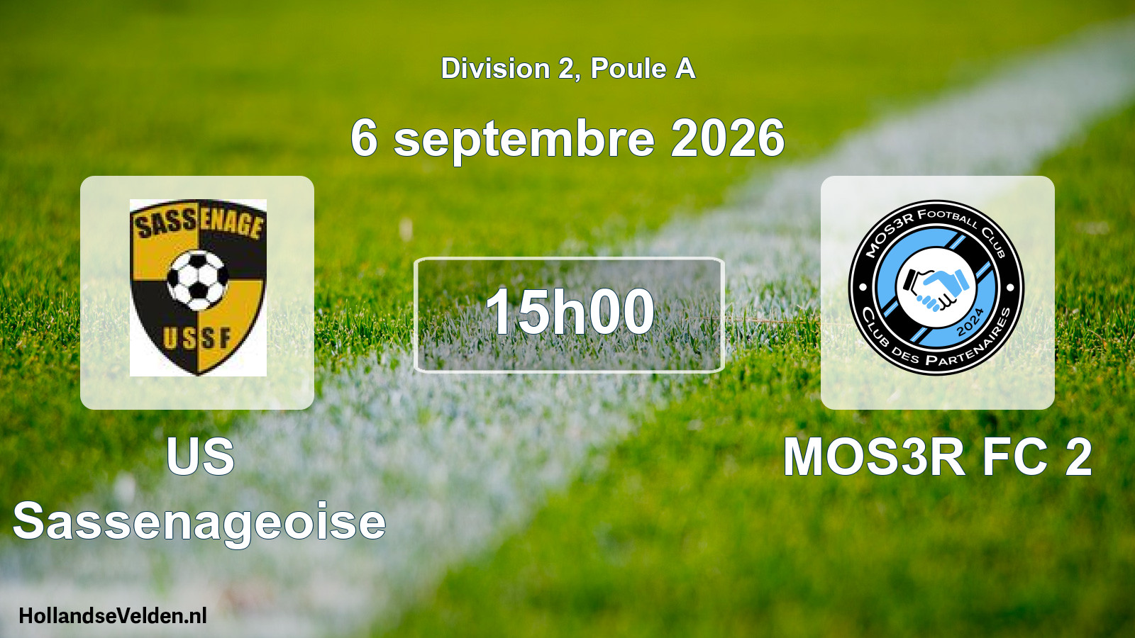 Scheduled Match: US Sassenageoise - MOS3R FC 2 (6 September 2026)