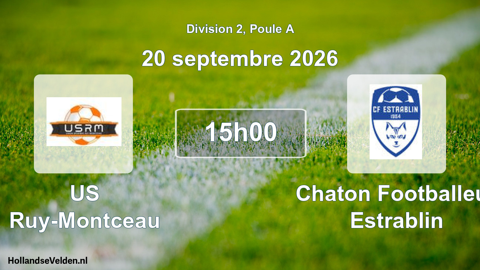 Scheduled Match: US Ruy-Montceau - Chaton Footballeur Estrablin (20 September 2026)