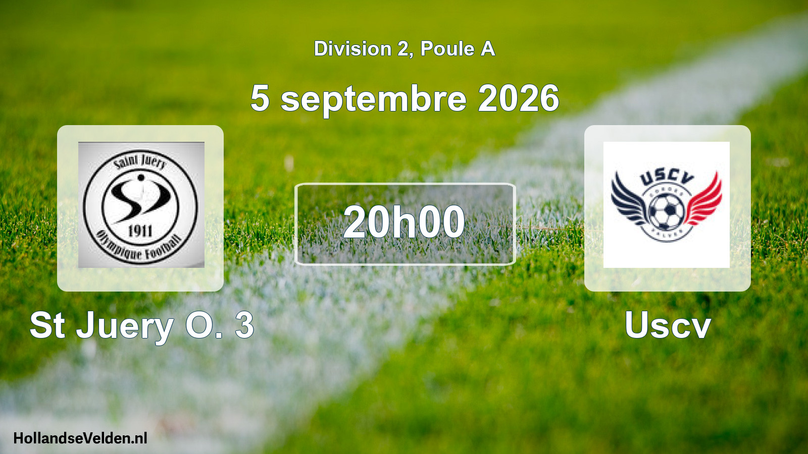Scheduled Match: St Juery O. 3 - Uscv (5 September 2026)