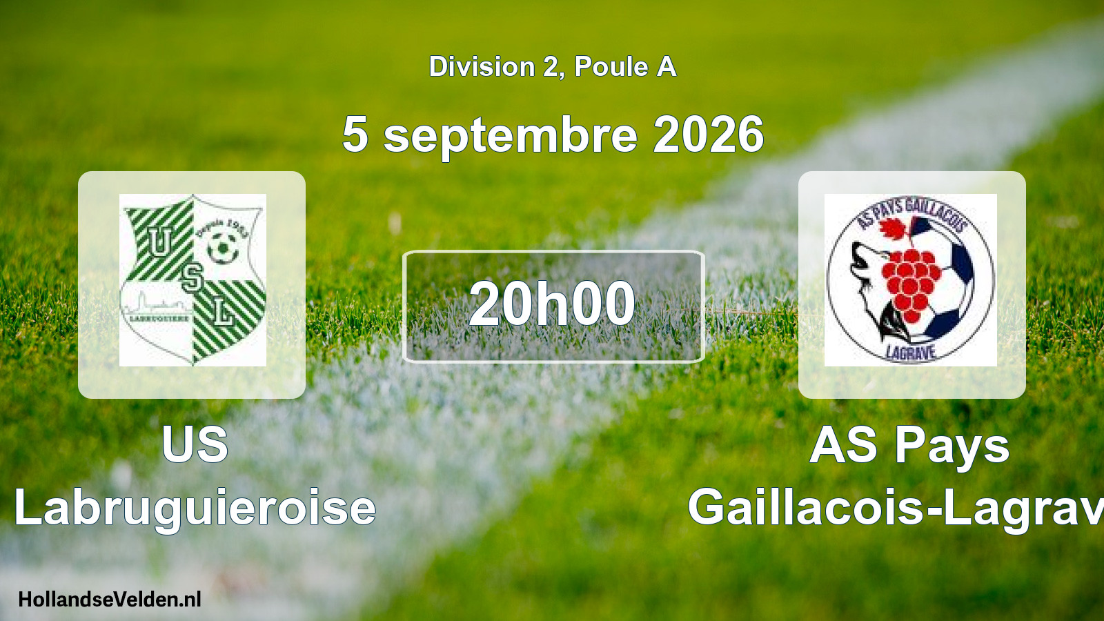 Match programmé: US Labruguieroise - AS Pays Gaillacois-Lagrave (5 septembre 2026)