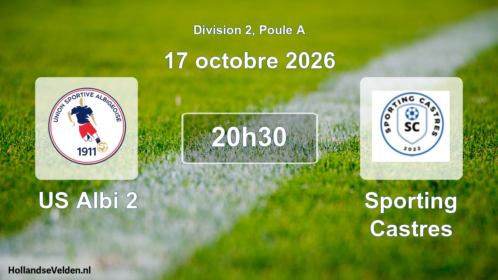 Match programmé: US Albi 2 - Sporting Castres (17 octobre 2026)