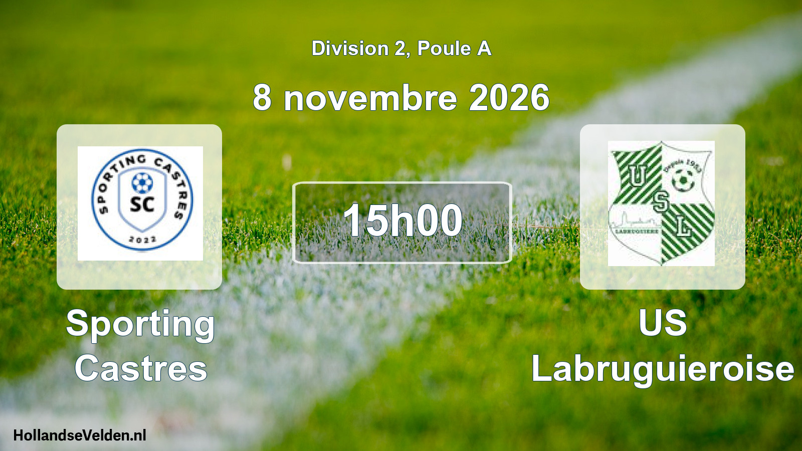Match programmé: Sporting Castres - US Labruguieroise (8 novembre 2026)
