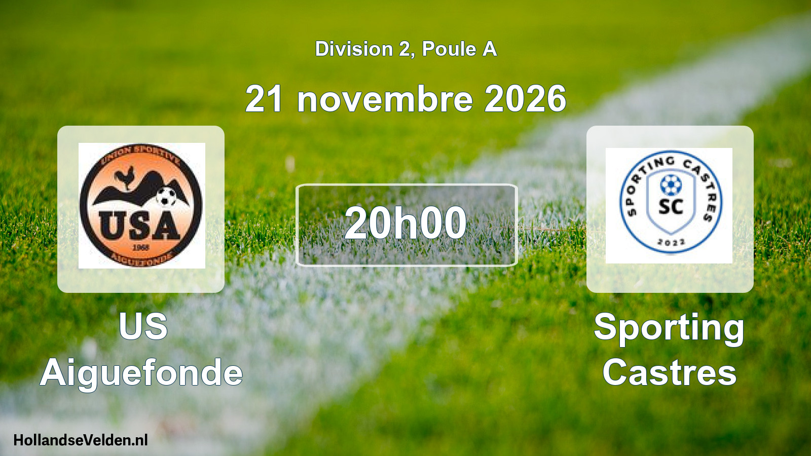 Match programmé: US Aiguefonde - Sporting Castres (21 novembre 2026)