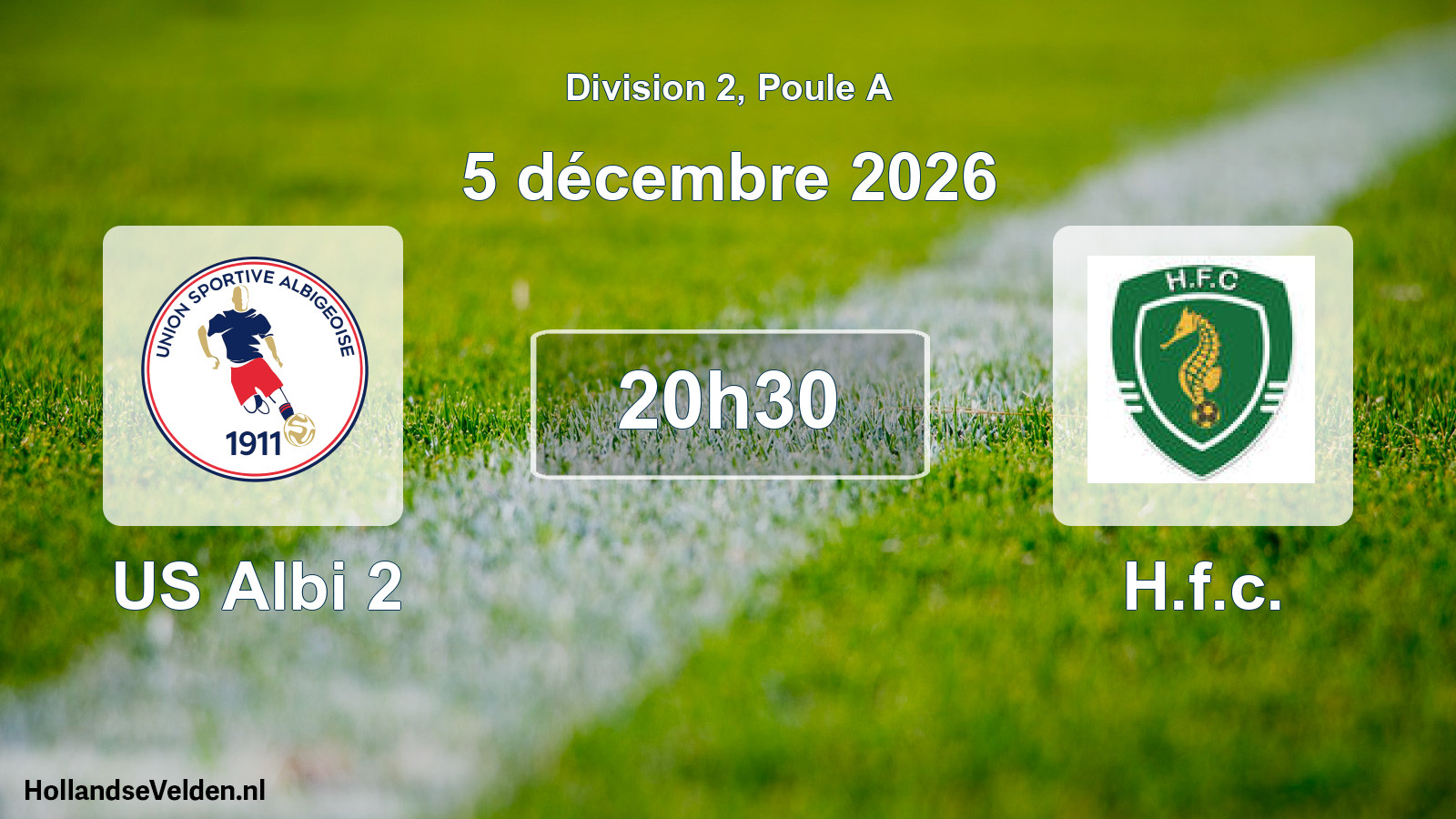Match programmé: US Albi 2 - H.f.c. (5 décembre 2026)