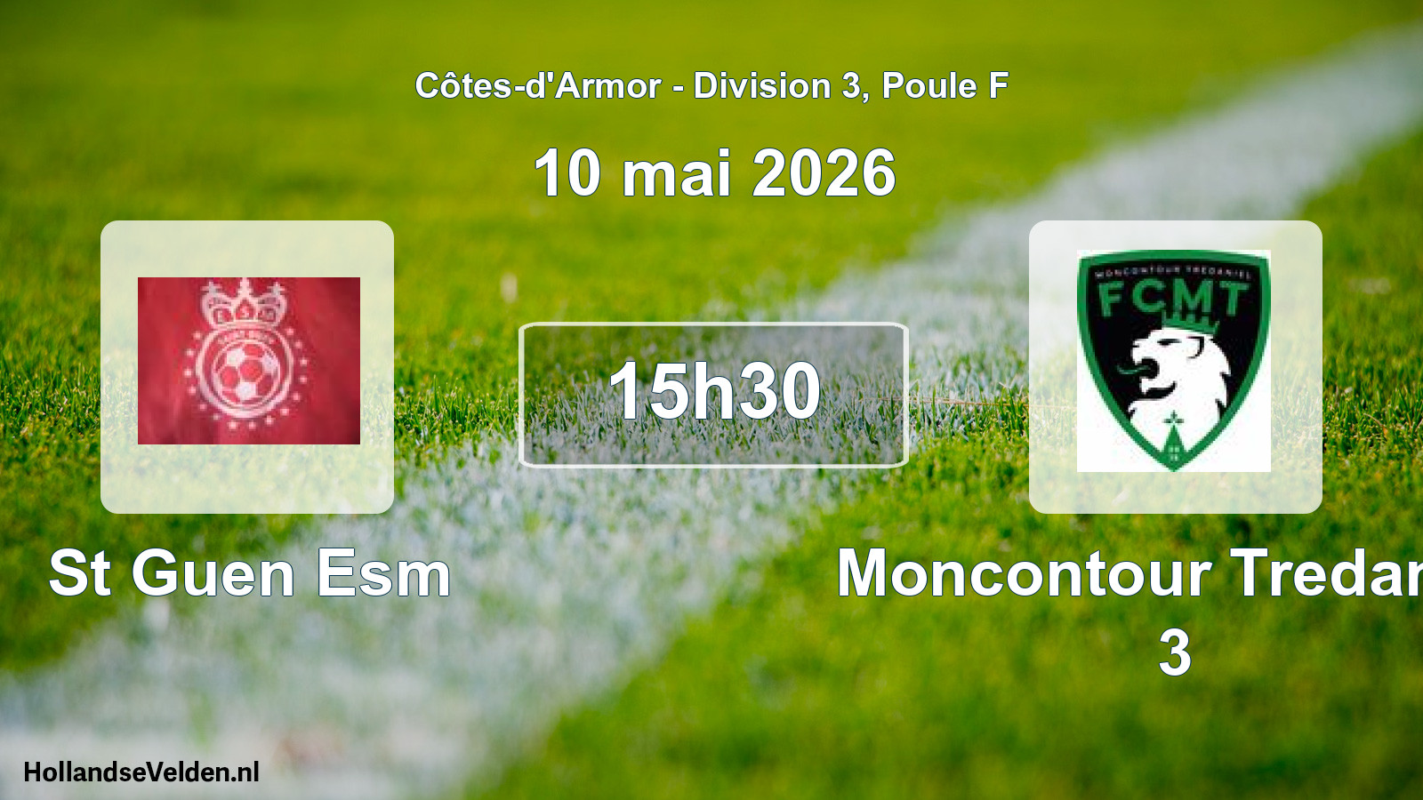 Geplande wedstrijd: St Guen Esm - Moncontour Tredaniel 3 (10 mai 2026)