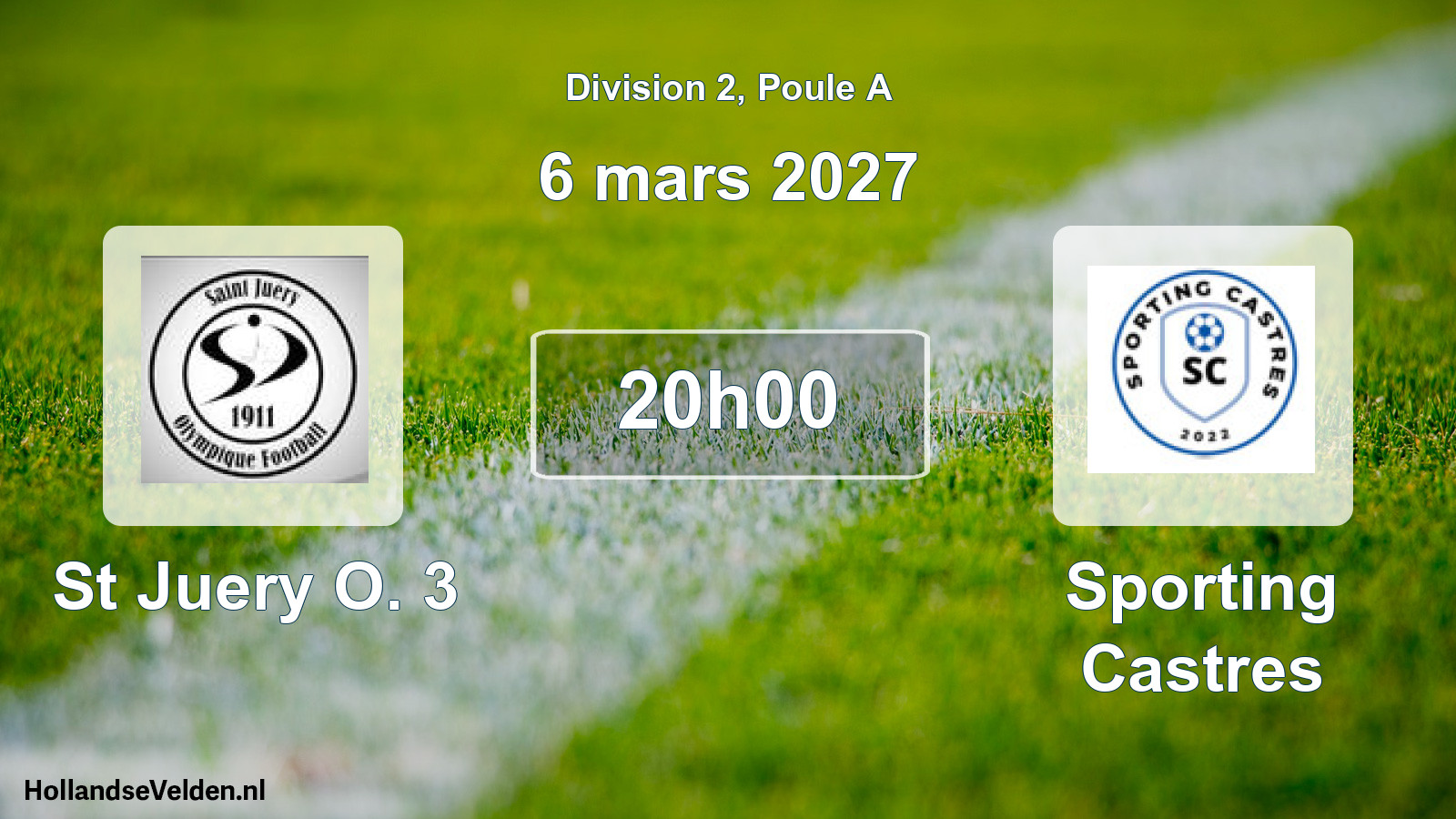 Match programmé: St Juery O. 3 - Sporting Castres (6 mars 2027)