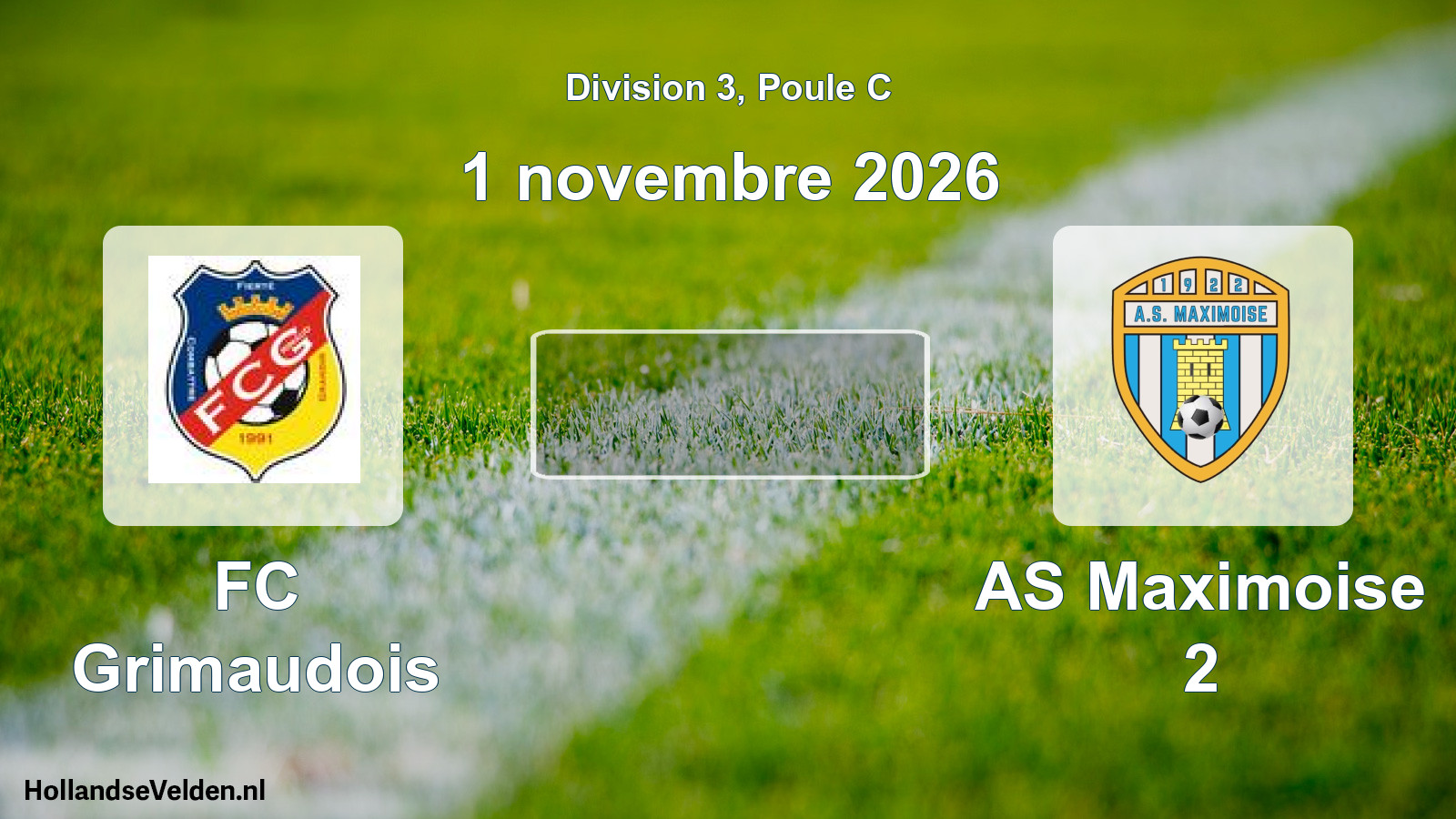 Geplande wedstrijd: FC Grimaudois - AS Maximoise 2 (1 november 2026)