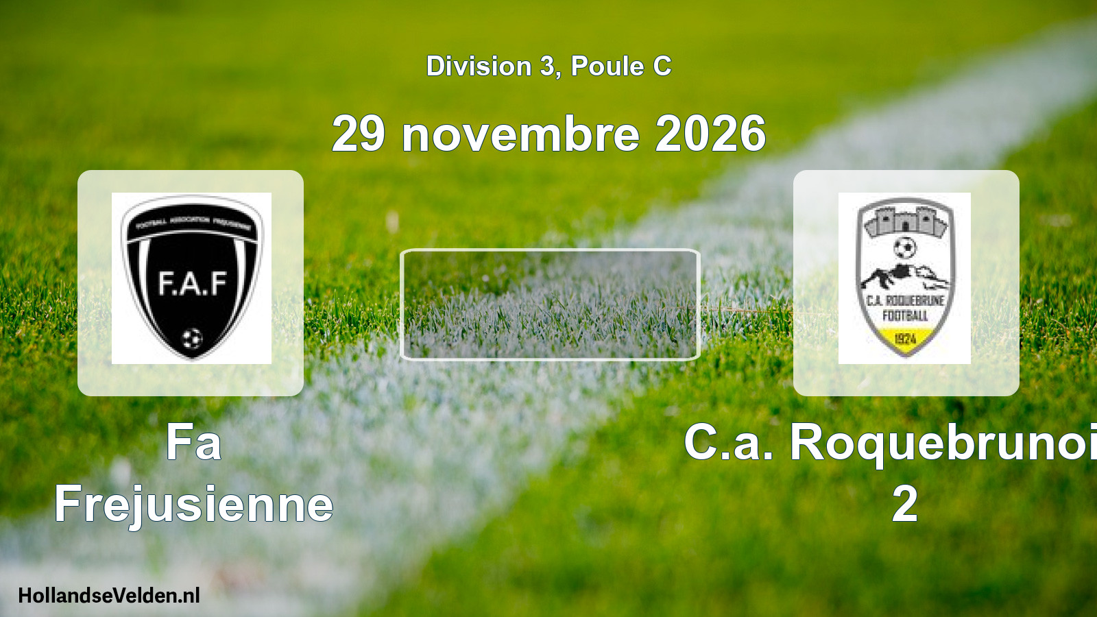 Match programmé: Fa Frejusienne - C.a. Roquebrunois 2 (29 novembre 2026)