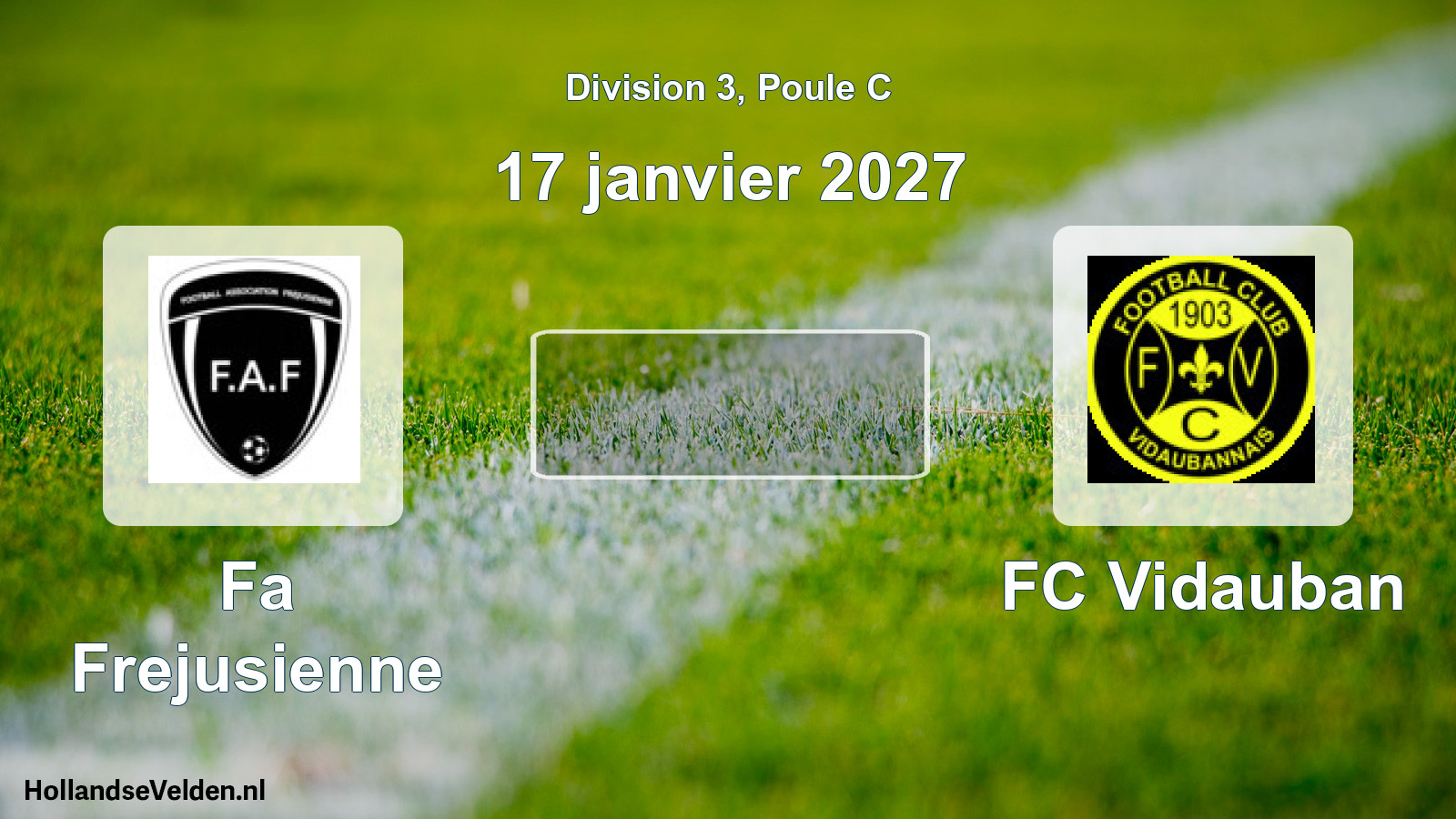 Match programmé: Fa Frejusienne - FC Vidauban (17 janvier 2027)