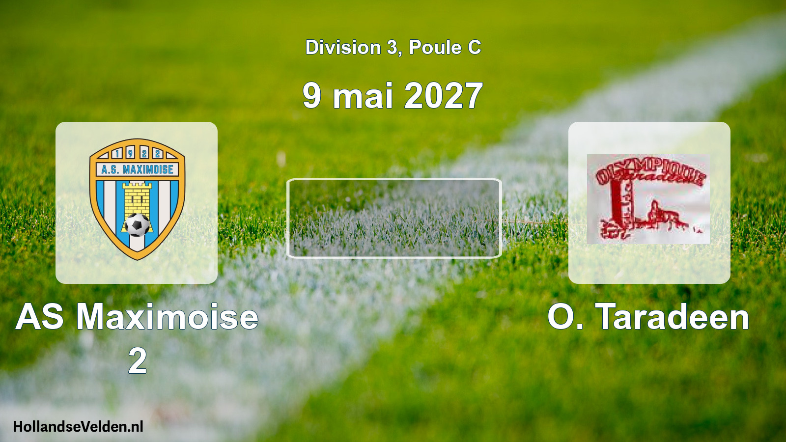 Match programmé: AS Maximoise 2 - O. Taradeen (9 mai 2027)