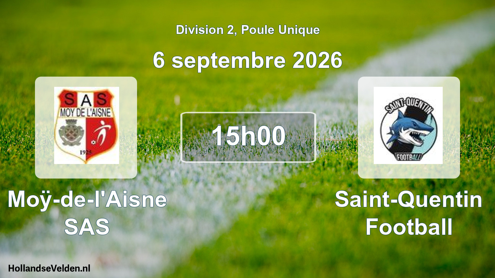 Scheduled Match: Moÿ-de-l'Aisne SAS - Saint-Quentin Football (6 September 2026)