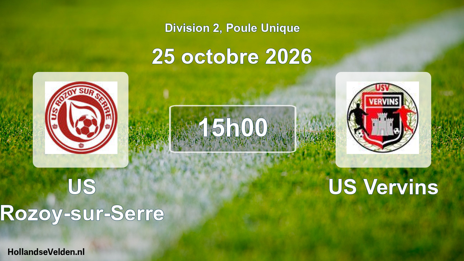 Scheduled Match: US Rozoy-sur-Serre - US Vervins (25 October 2026)