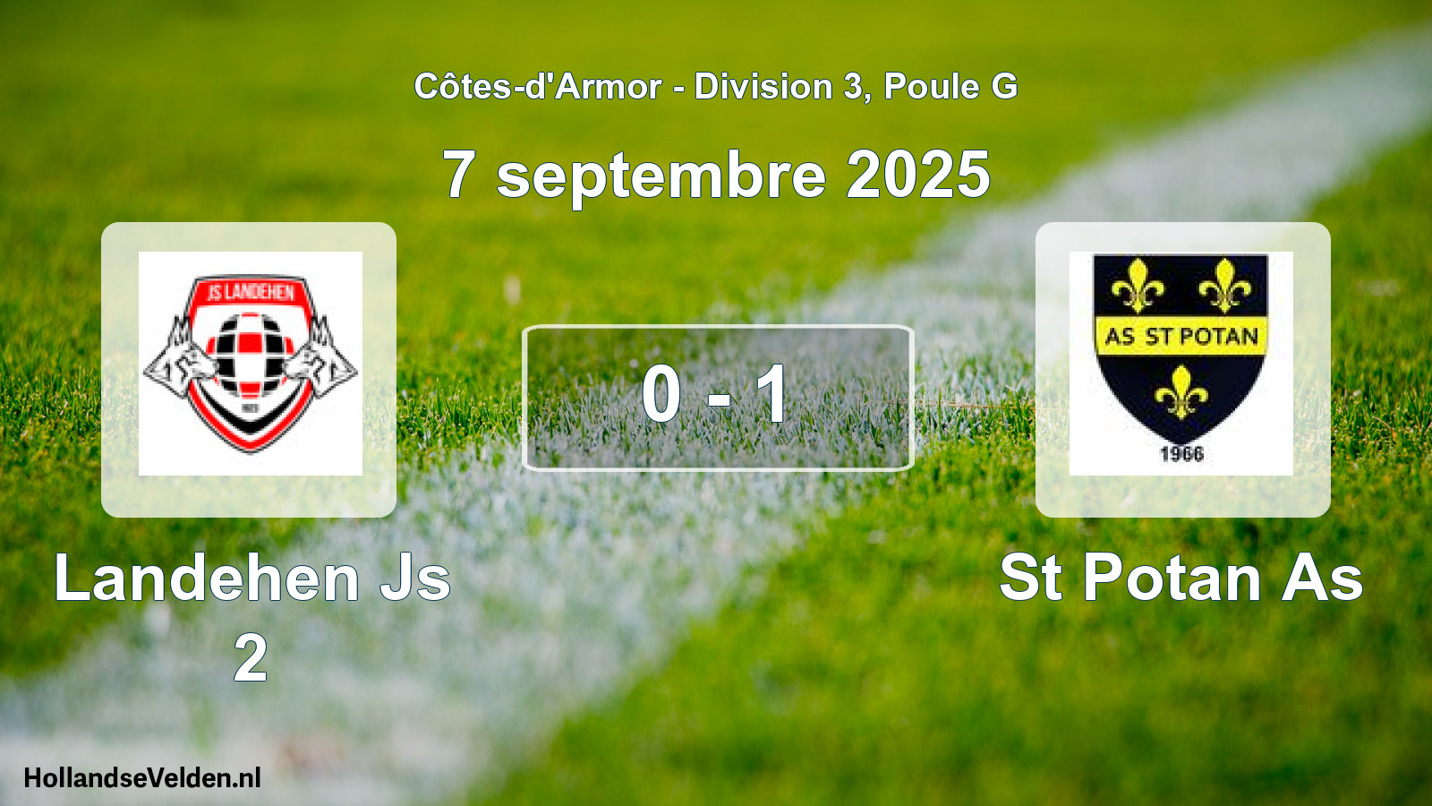 Gespeelde wedstrijd: Landehen Js 2 - St Potan As 0 - 1 (7 septembre 2025)