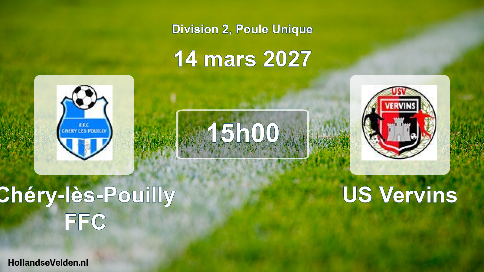 Scheduled Match: Chéry-lès-Pouilly FFC - US Vervins (14 March 2027)