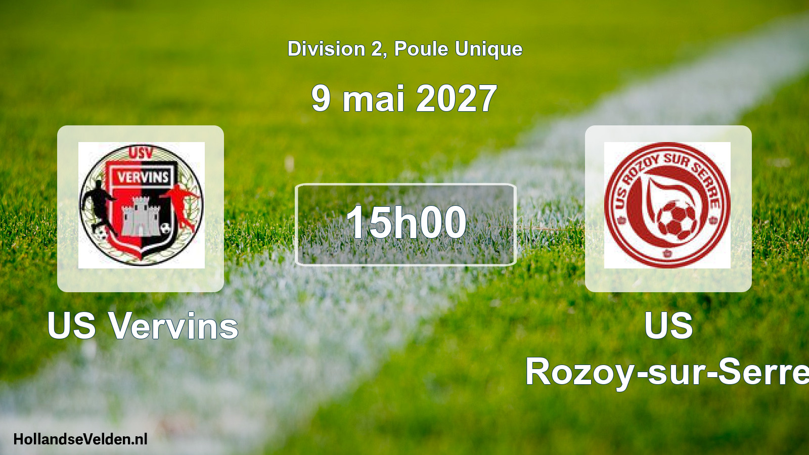 Scheduled Match: US Vervins - US Rozoy-sur-Serre (9 May 2027)