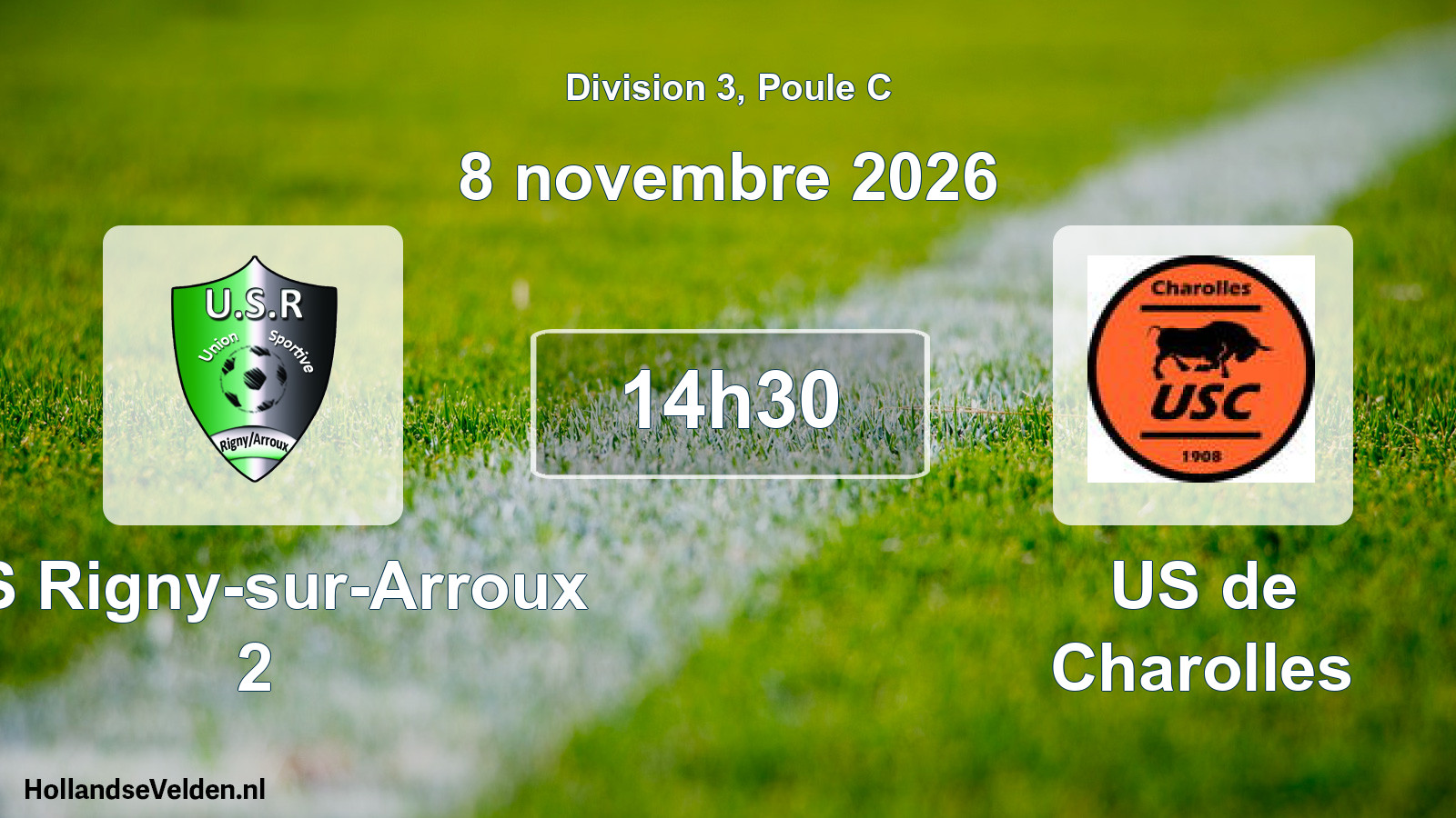 Scheduled Match: US Rigny-sur-Arroux 2 - US de Charolles (8 November 2026)