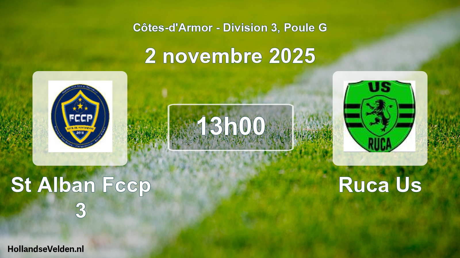 Geplande wedstrijd: St Alban Fccp 3 - Ruca Us (2 november 2025)