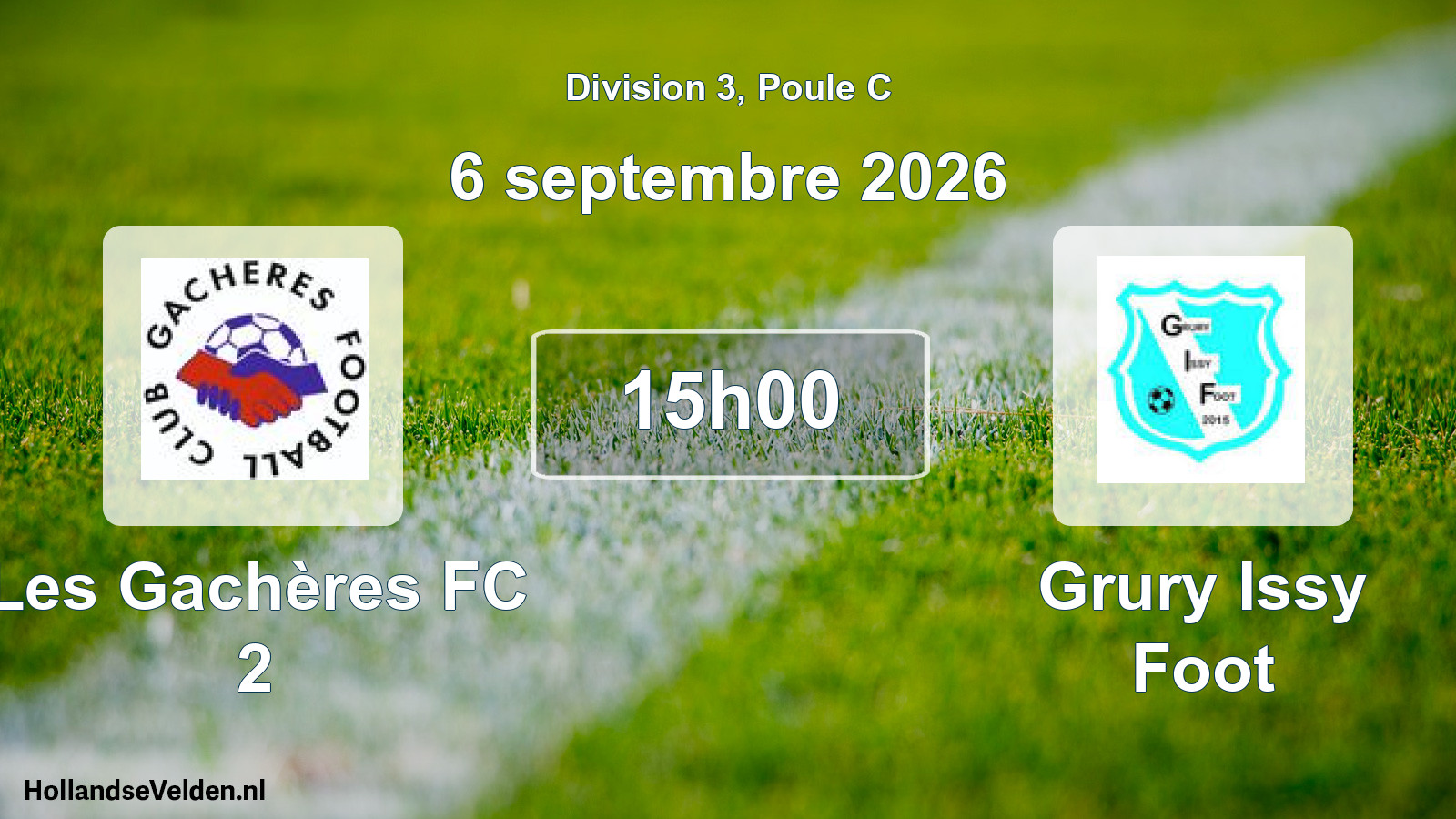 Scheduled Match: Les Gachères FC 2 - Grury Issy Foot (6 September 2026)