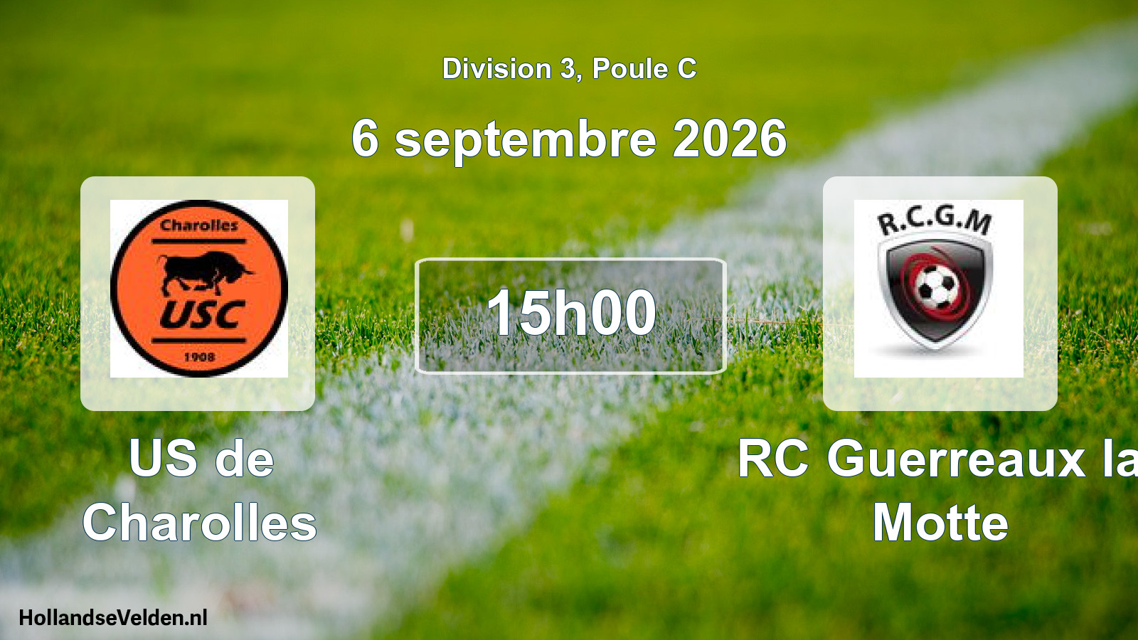 Match programmé: US de Charolles - RC Guerreaux la Motte (6 septembre 2026)