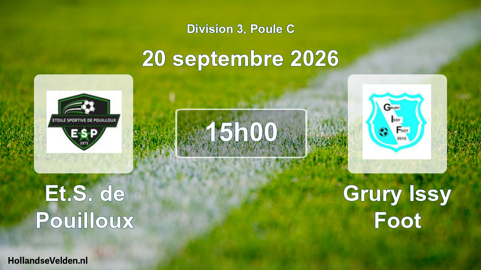 Scheduled Match: Et.S. de Pouilloux - Grury Issy Foot (20 September 2026)
