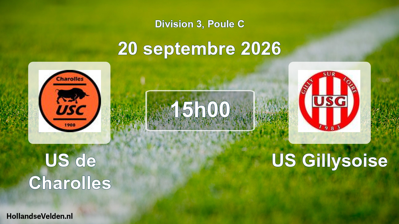 Match programmé: US de Charolles - US Gillysoise (20 septembre 2026)