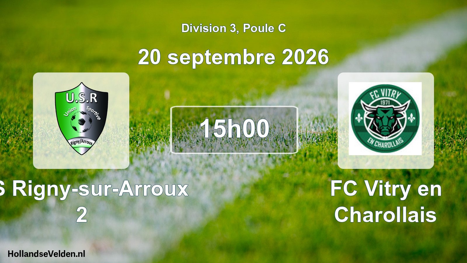 Scheduled Match: US Rigny-sur-Arroux 2 - FC Vitry en Charollais (20 September 2026)