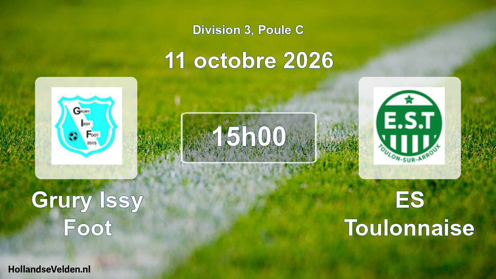 Scheduled Match: Grury Issy Foot - ES Toulonnaise (11 October 2026)