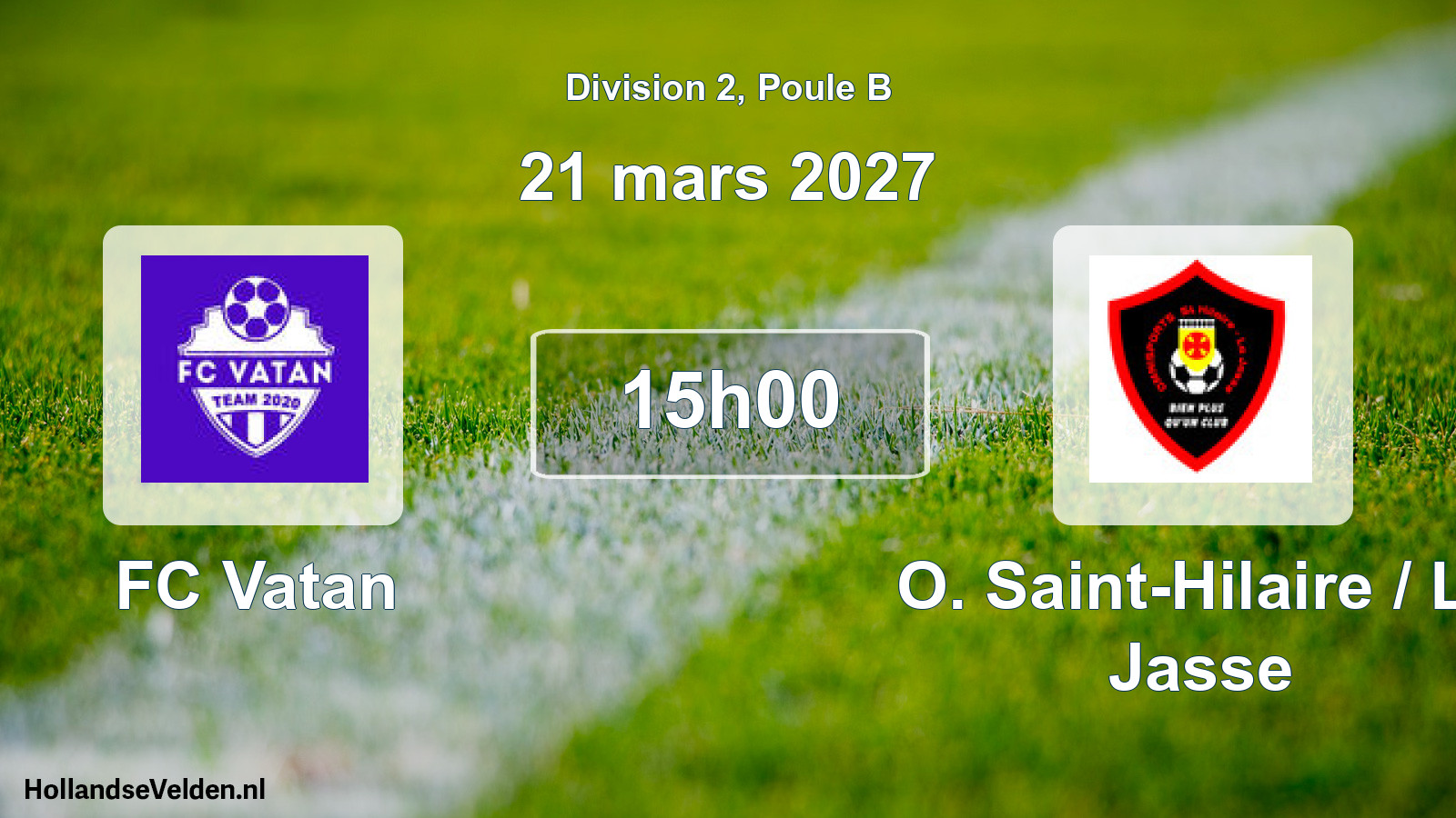 Match programmé: FC Vatan - O. Saint-Hilaire / La Jasse (21 mars 2027)
