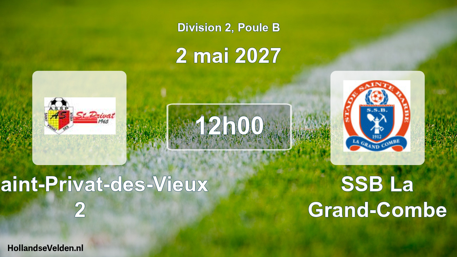 Match programmé: AS Saint-Privat-des-Vieux 2 - SSB La Grand-Combe (2 mai 2027)