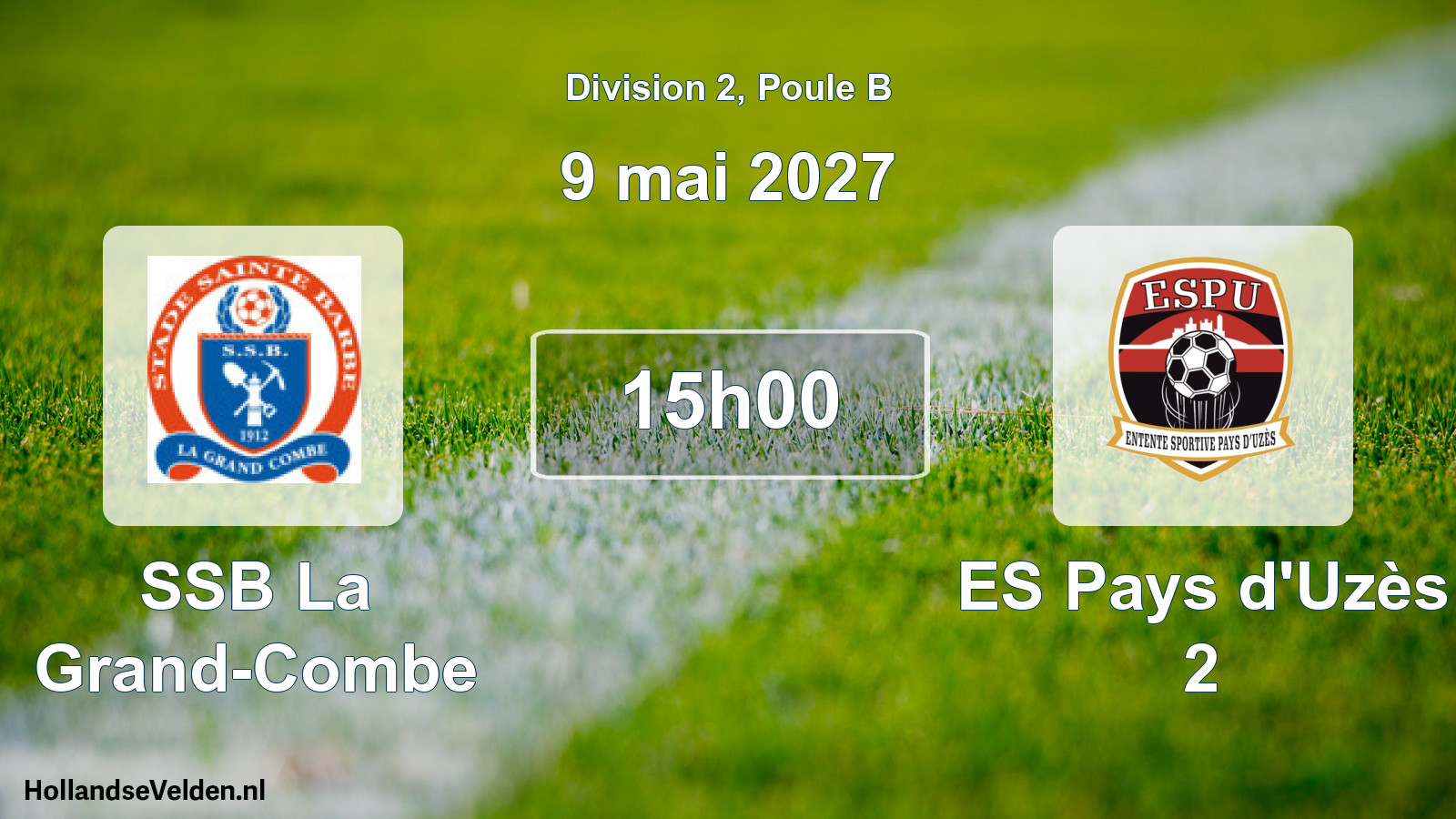 Match programmé: SSB La Grand-Combe - ES Pays d'Uzès 2 (9 mai 2027)