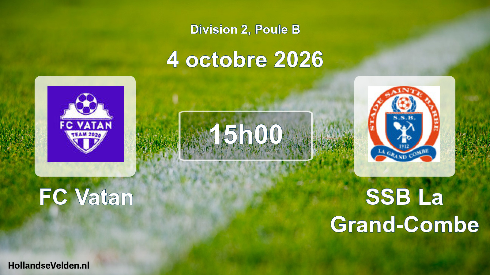 Match programmé: FC Vatan - SSB La Grand-Combe (4 octobre 2026)