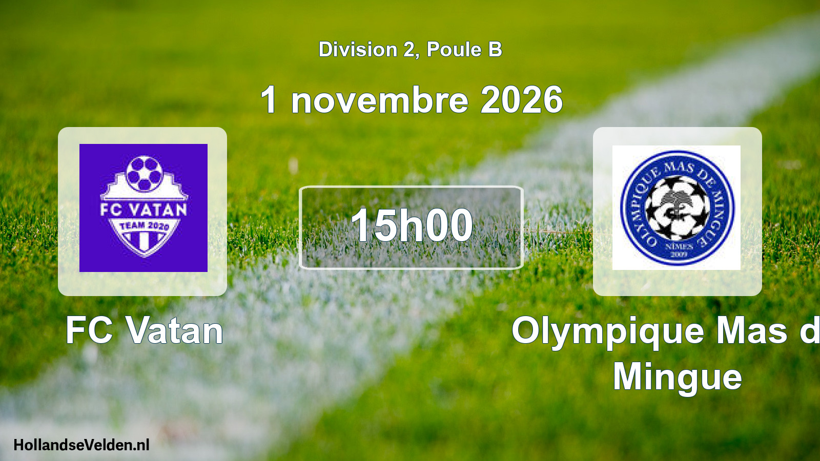 Scheduled Match: FC Vatan - Olympique Mas de Mingue (1 November 2026)