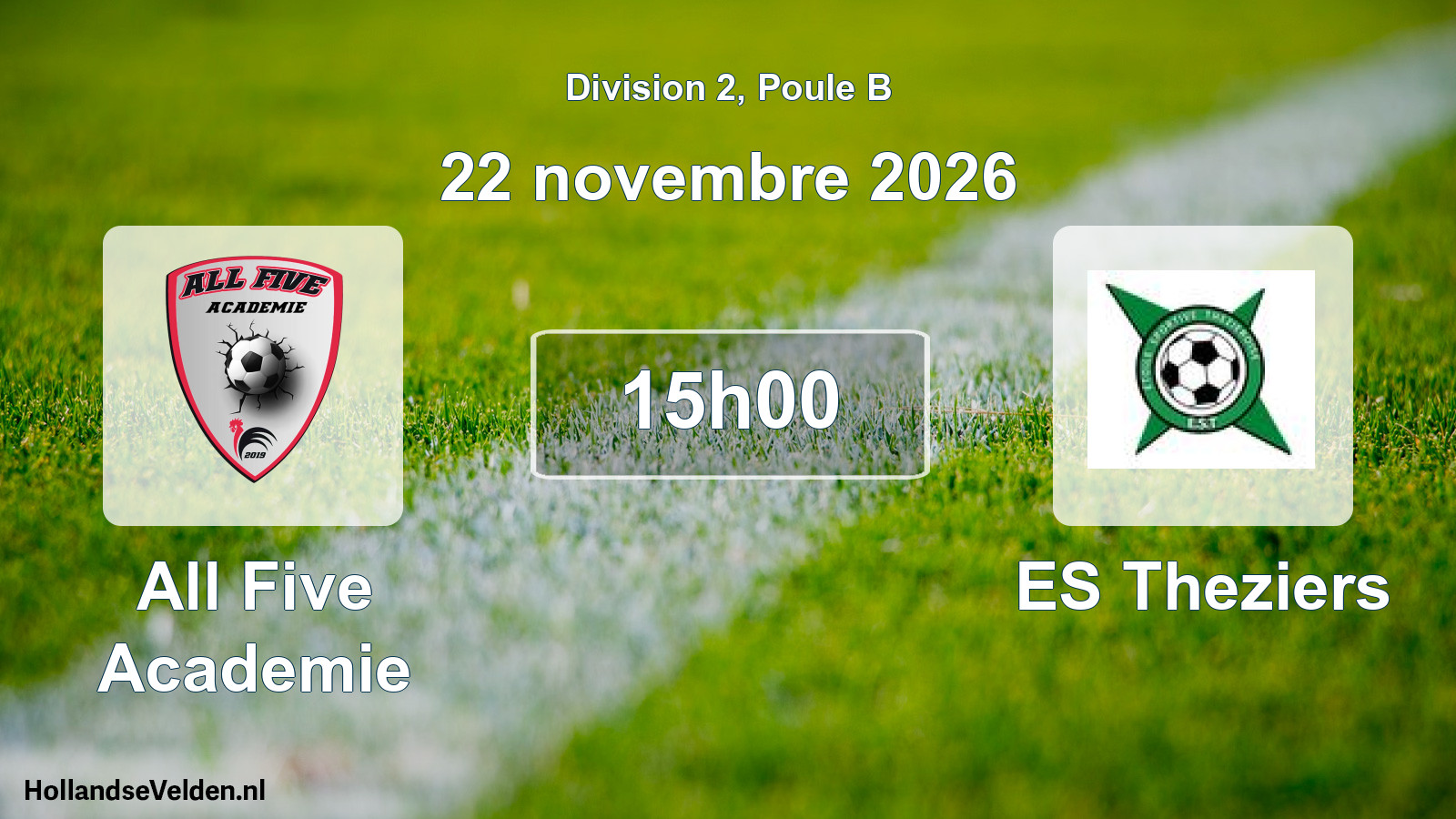 Match programmé: All Five Academie - ES Theziers (22 novembre 2026)