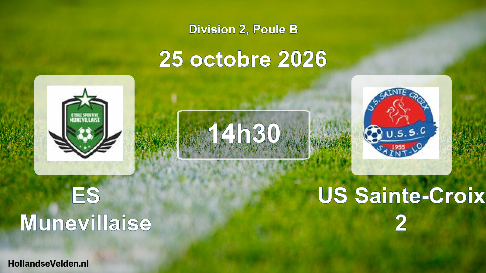 Match programmé: ES Munevillaise - US Sainte-Croix 2 (25 octobre 2026)