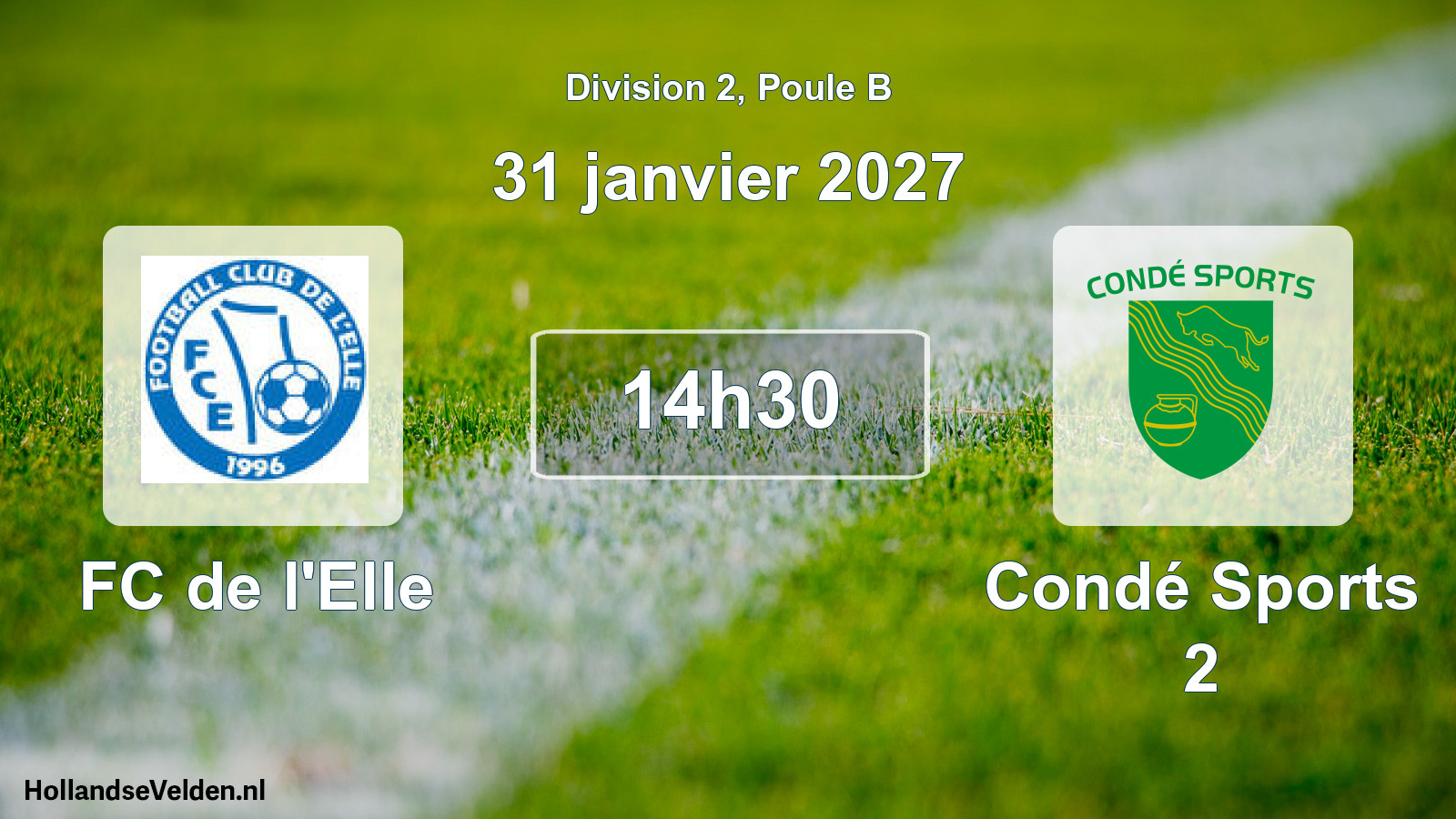 Match programmé: FC de l'Elle - Condé Sports 2 (31 janvier 2027)