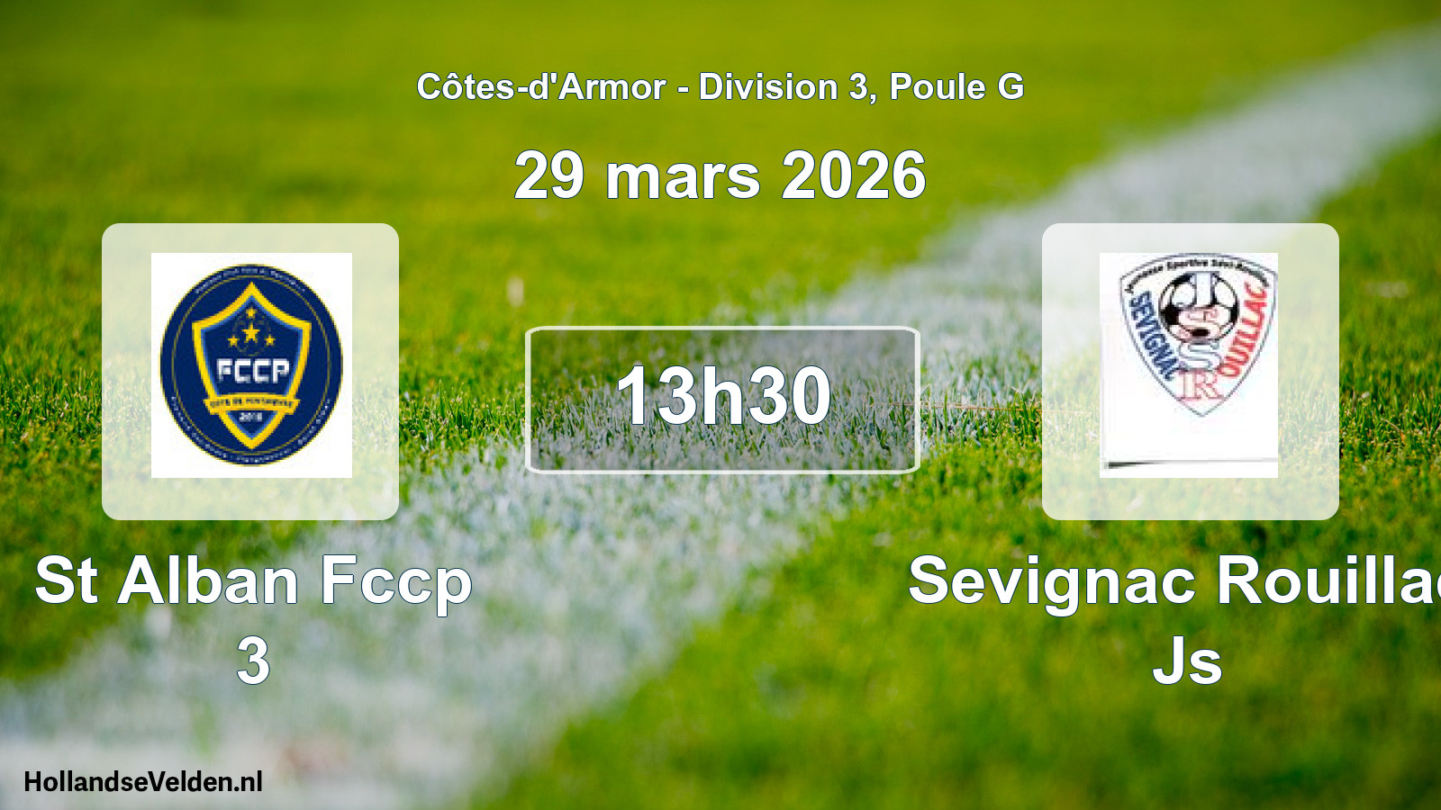 Geplande wedstrijd: St Alban Fccp 3 - Sevignac Rouillac Js (29 mars 2026)