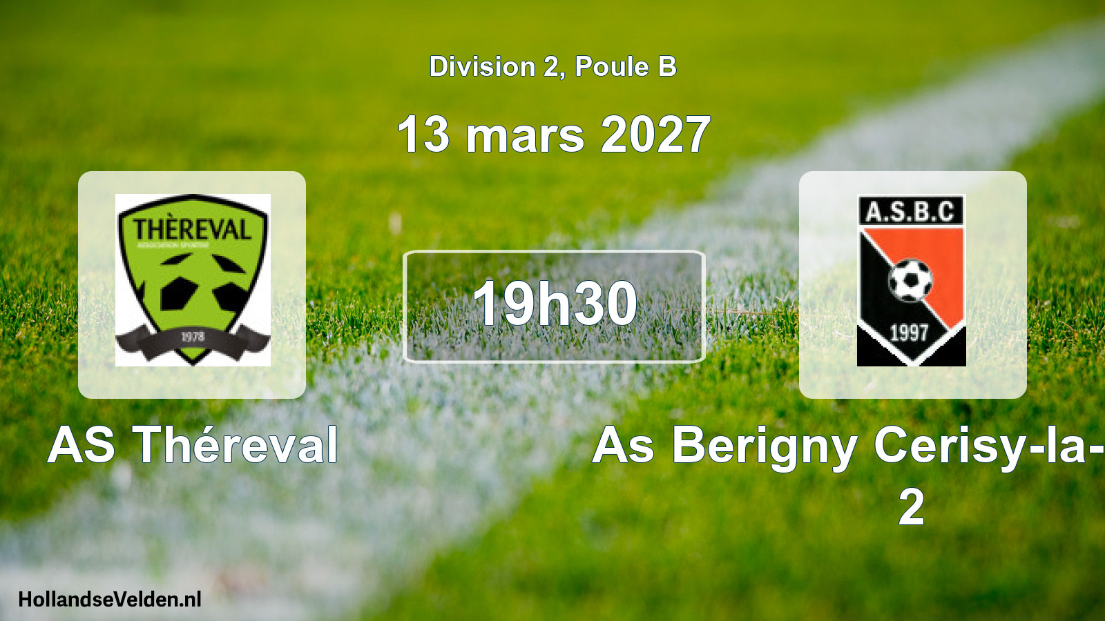 Match programmé: AS Théreval - As Berigny Cerisy-la-Forêt 2 (13 mars 2027)