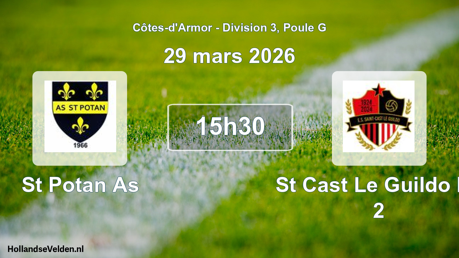 Scheduled Match: St Potan As - St Cast Le Guildo Es 2 (29 March 2026)